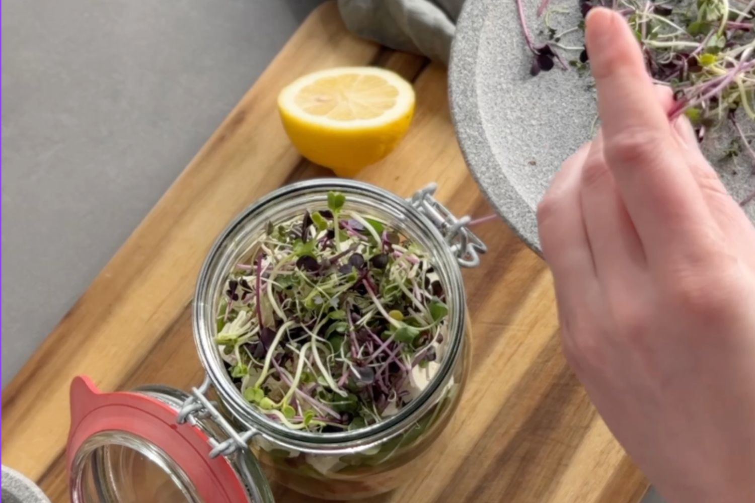 Schichtsalat mit Microgreens