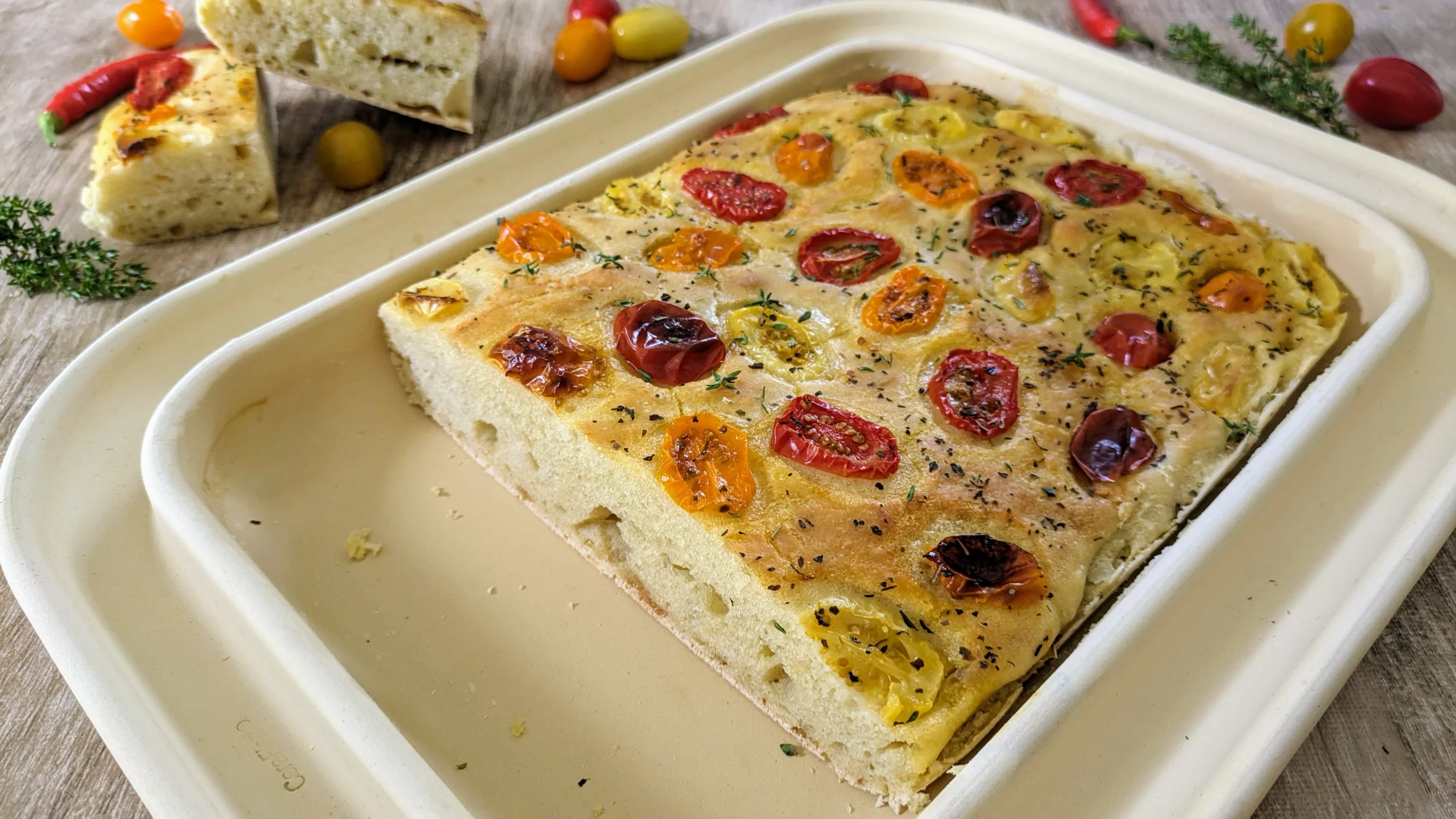 Focaccia mit Tomaten Rezept