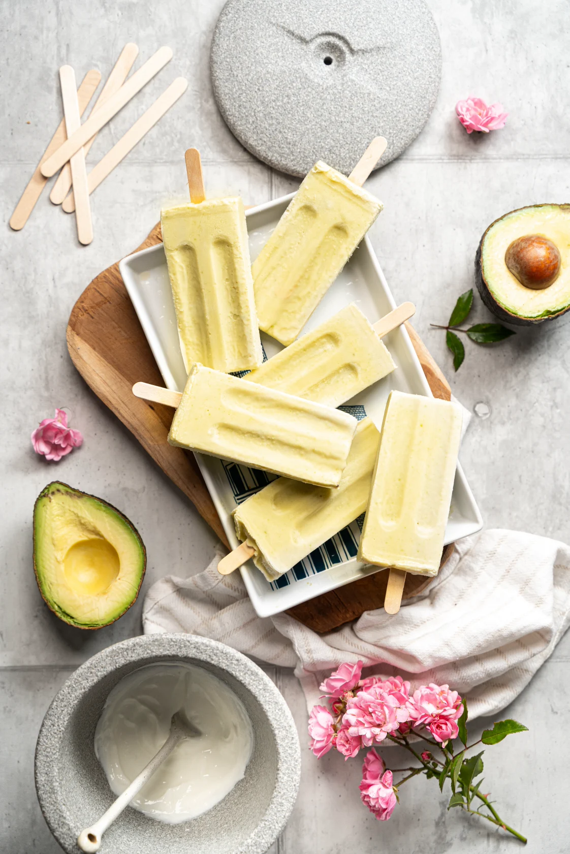 Avocado-Joghurt Popsicles