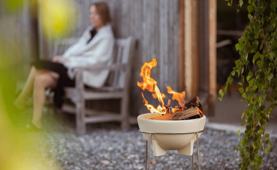 Beukende kleurstof brand Set van vuurschaal met standaard | DENK Keramik